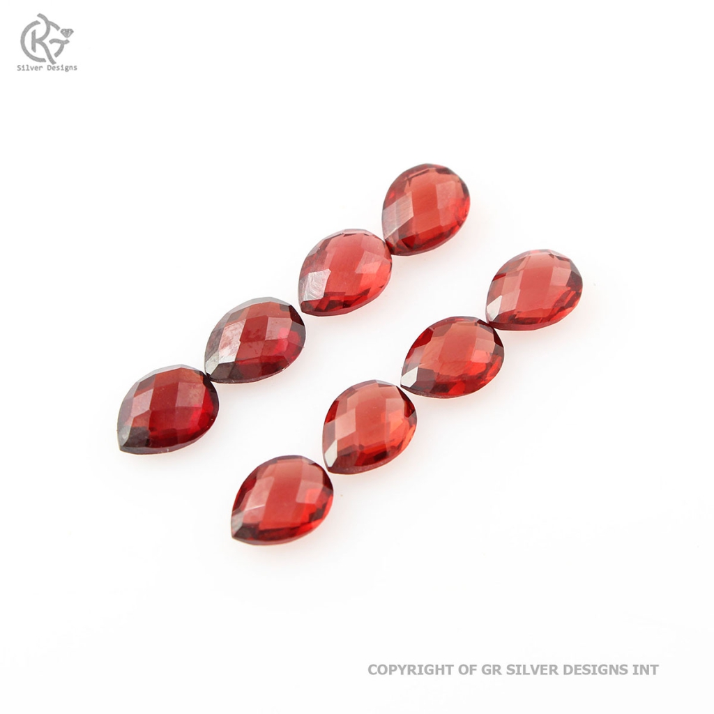 Natural Garnet Pear Shape Briolette Cut Garnet X Mm Loose Garnet