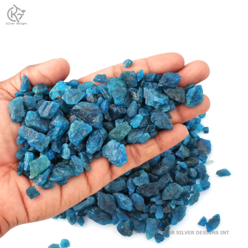 Blue Apatite Rough Earth Mined Gemstone
