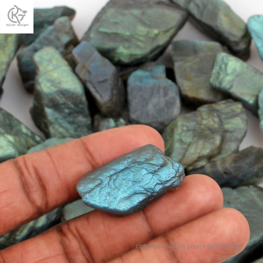 AAA+ Natural Labradorite Crystals Wholesale Bulk Rough Gemstone