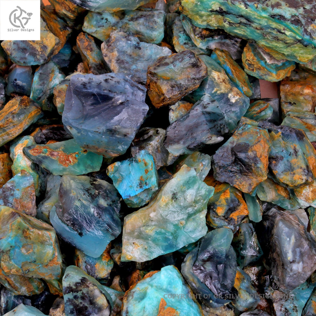 Rare Andean Peruvian Natural Blue Opal Rough