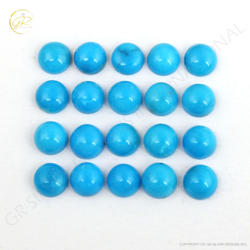 Natural American Turquoise Round Loose Gemstone 6x6mm