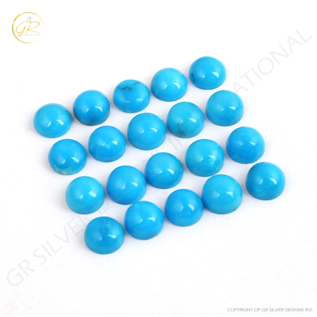 Natural American Turquoise Round Loose Gemstone 6x6mm