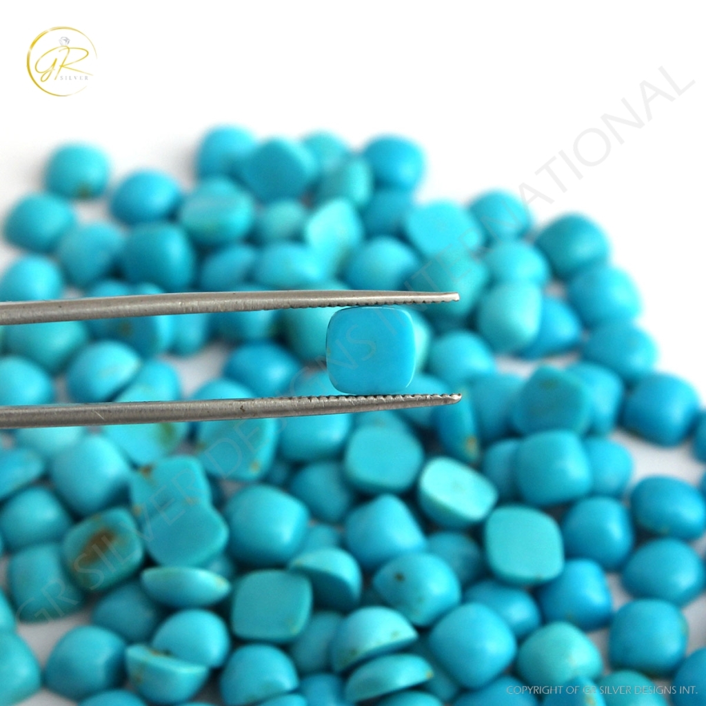 Natural Sleeping Beauty Turquoise Cabochon 7x9mm Oval Gemstone