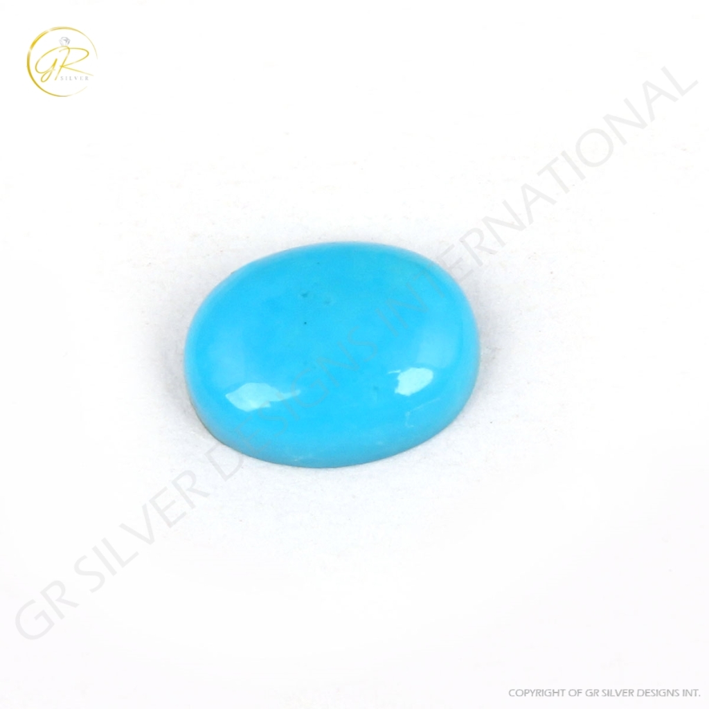 Natural Sleeping Beauty Turquoise Cabochon 7x9mm Oval Gemstone