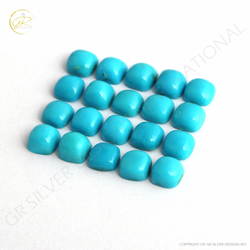 Natural Sleeping Beauty Turquoise Cabochon 7x9mm Oval Gemstone