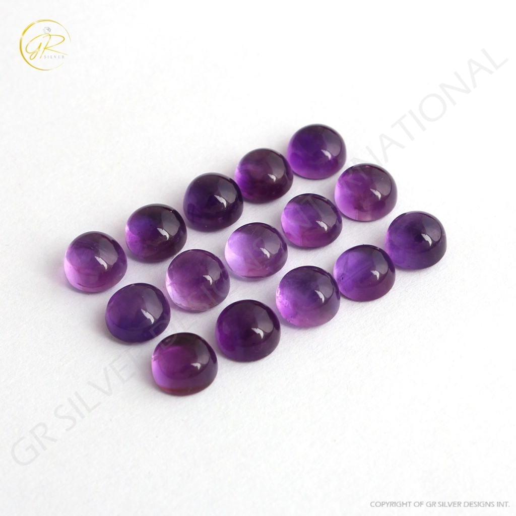 Natural African Amethyst Round Loose Gemstone 8x8mm