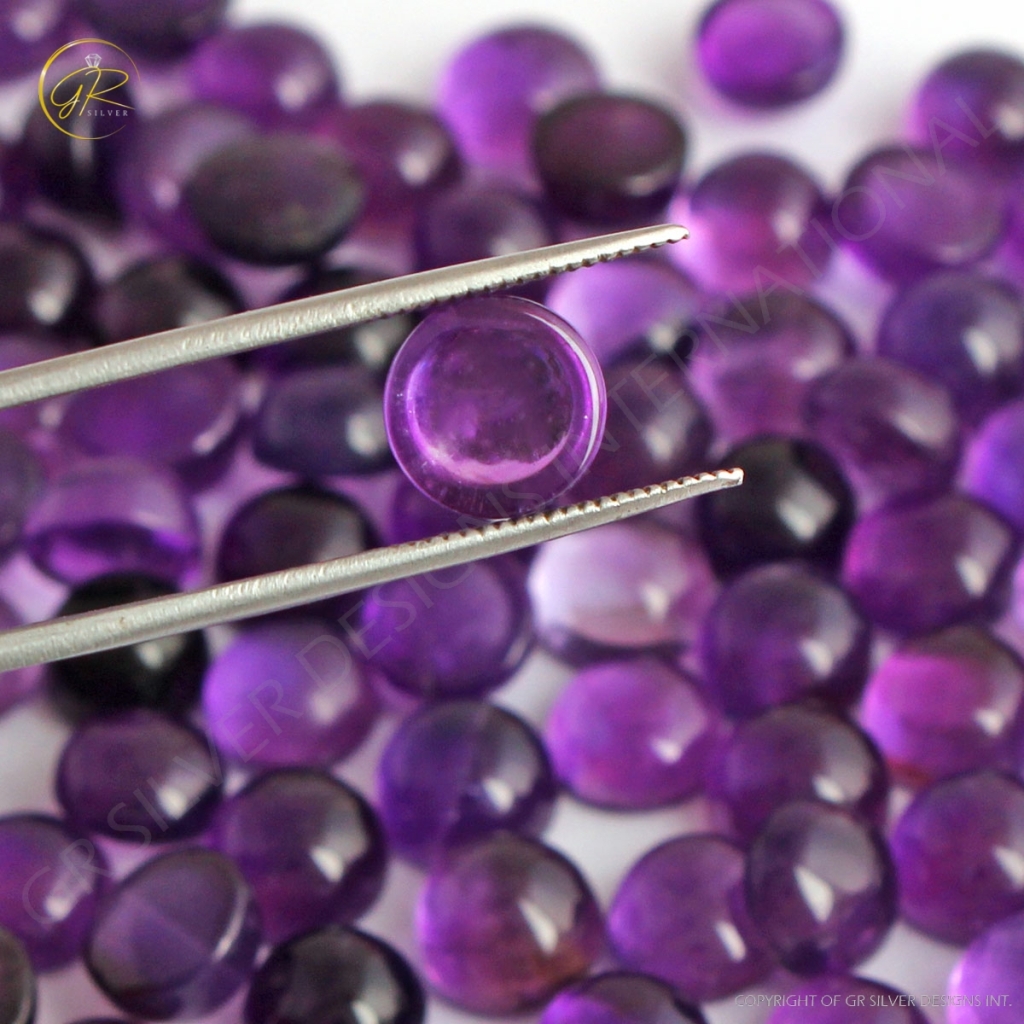 Natural African Amethyst Round Loose Gemstone 8x8mm