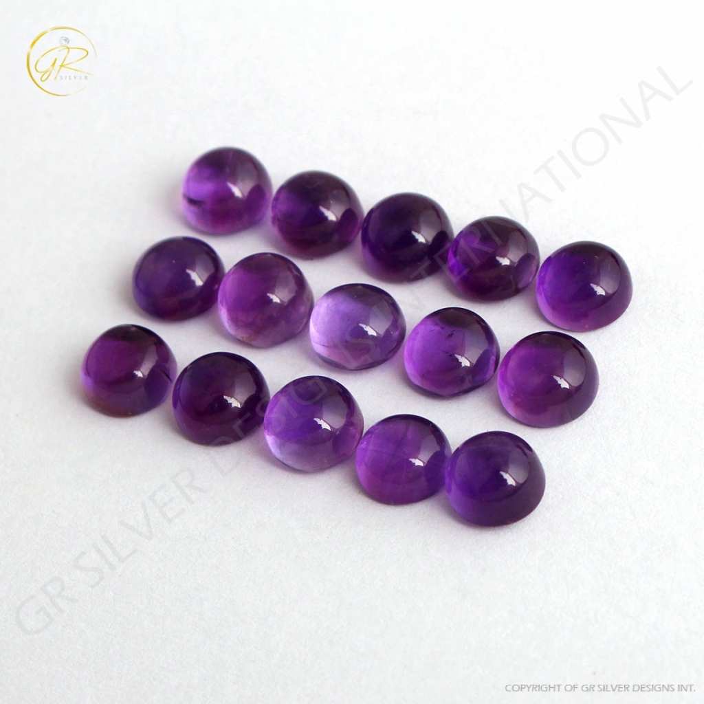 Natural African Amethyst Round Loose Gemstone 8x8mm