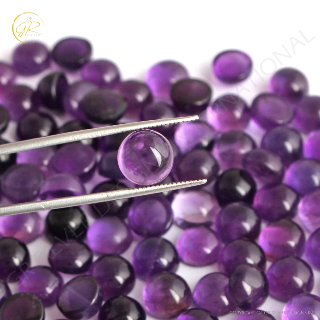 Natural African Amethyst Round Loose Gemstone 8x8mm