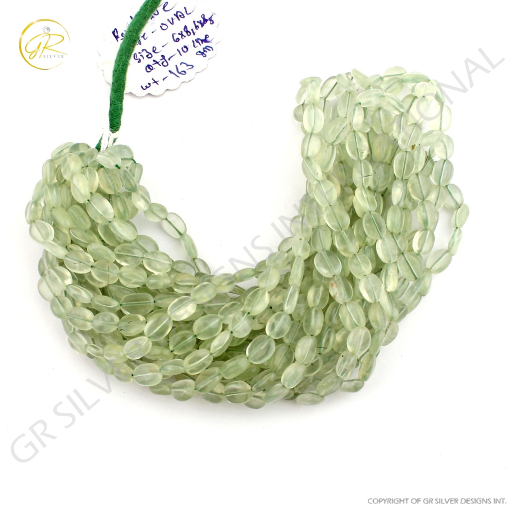 Prehnite Smooth Gemstone Mix Tumble Shape Beads For Jewelry