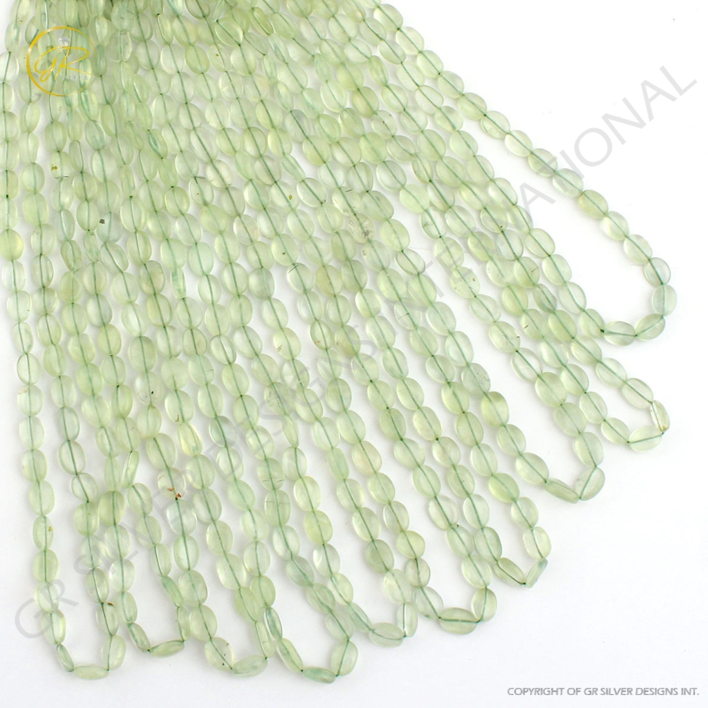 Prehnite Smooth Gemstone Mix Tumble Shape Beads For Jewelry