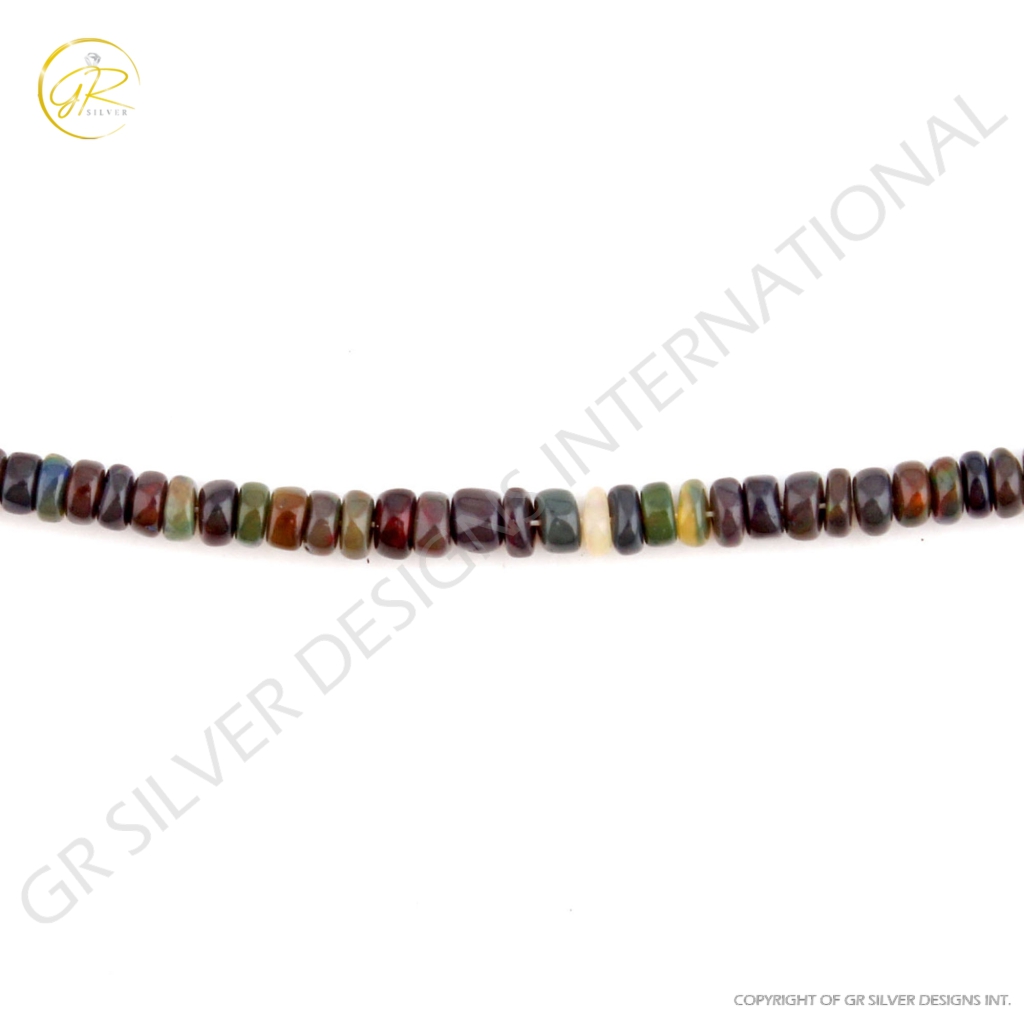 High Quality Black Ethiopian Opal 3mm Round Gemstone Beads