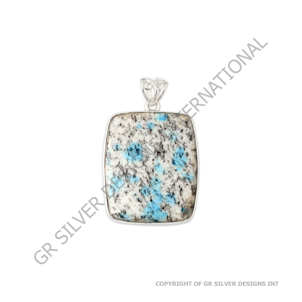 K2 Jasper Gemstone Handmade Pendant 925 Sterling Silver Jewelry
