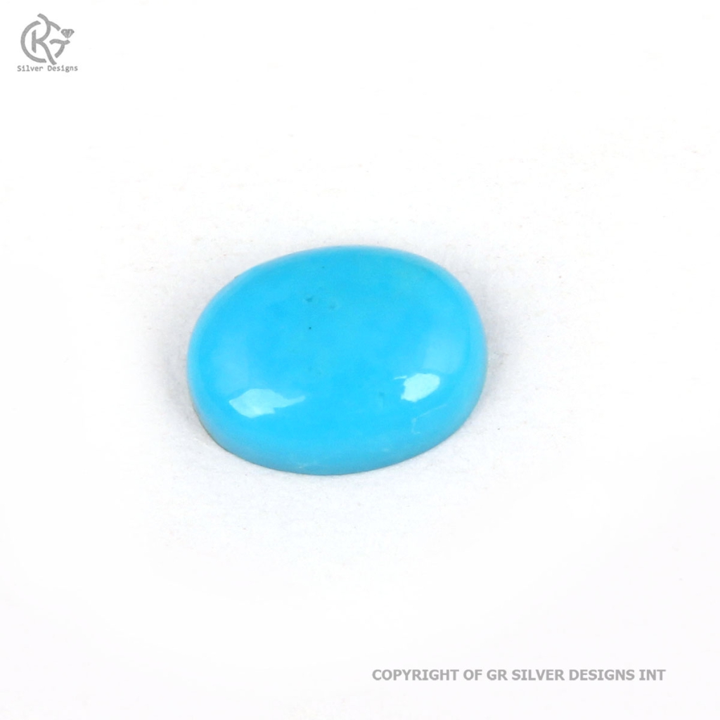 Natural Sleeping Beauty Turquoise Cabochon 7x9mm Oval Gemstone
