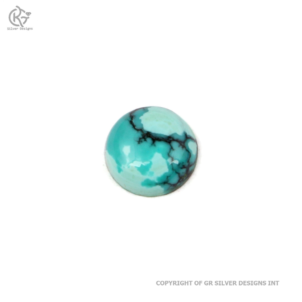 Natural Tibetan Turquoise 7 MM Round Loose Gemstone