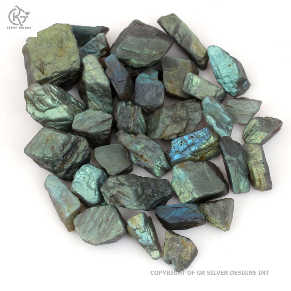 AAA+ Natural Labradorite Crystals Wholesale Bulk Rough Gemstone