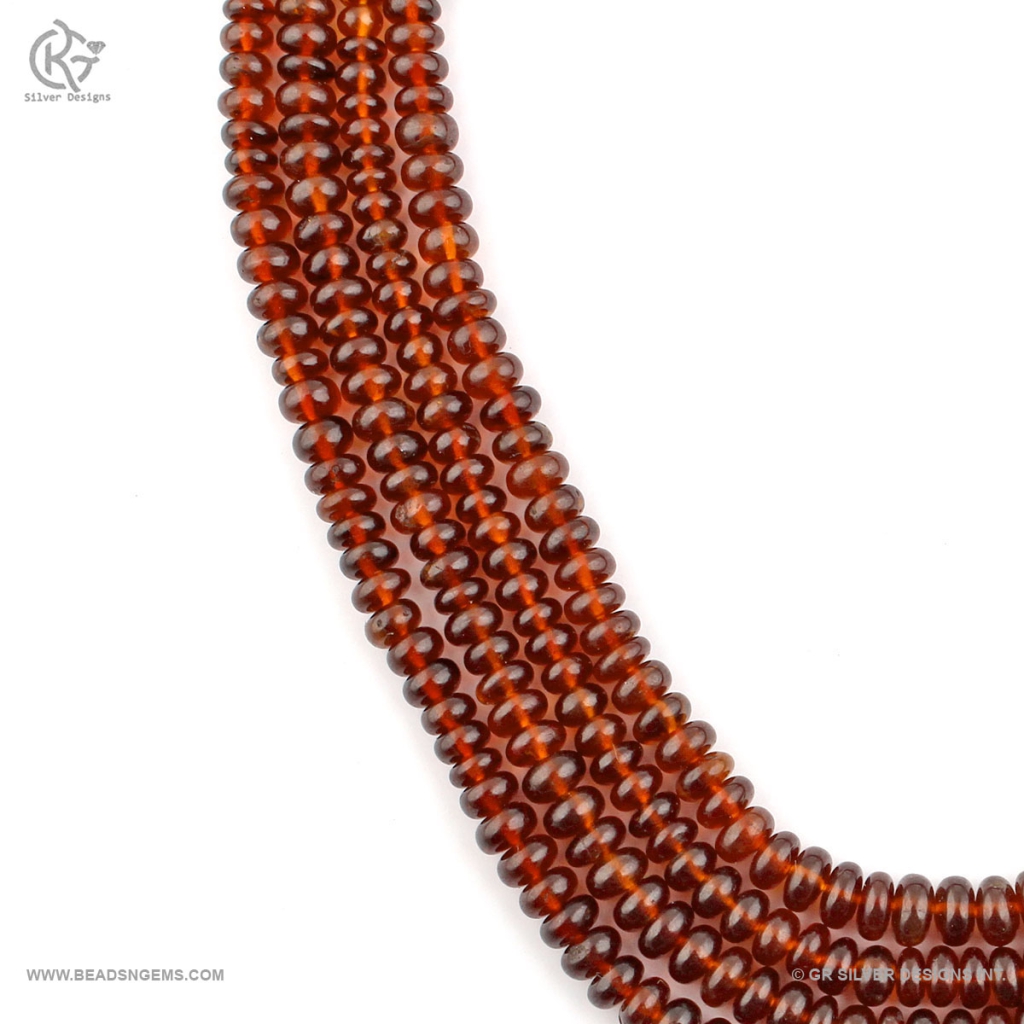 AAA+ Hessonite Garnet Plain Round Beads For Jewelry Making