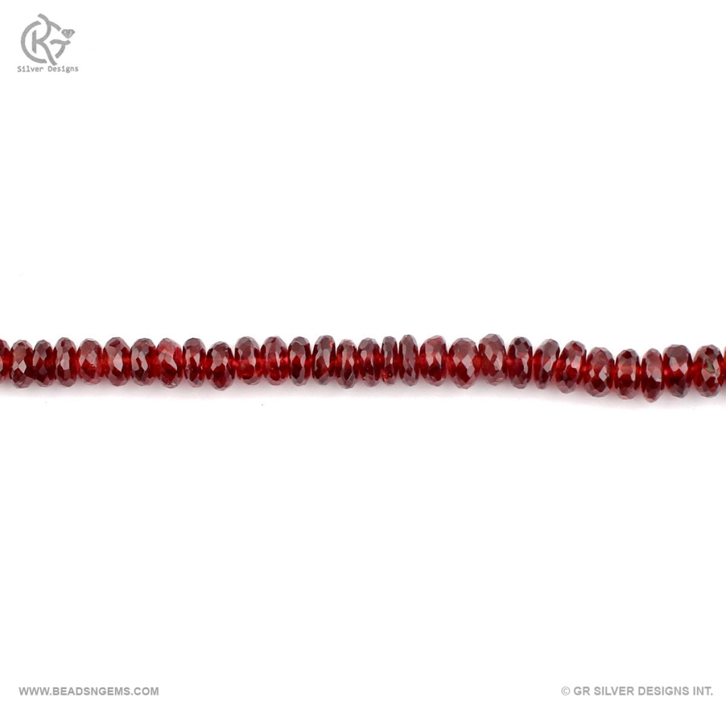 Wholesale Natural Garnet Round Faceted Beads Gemstone Strands