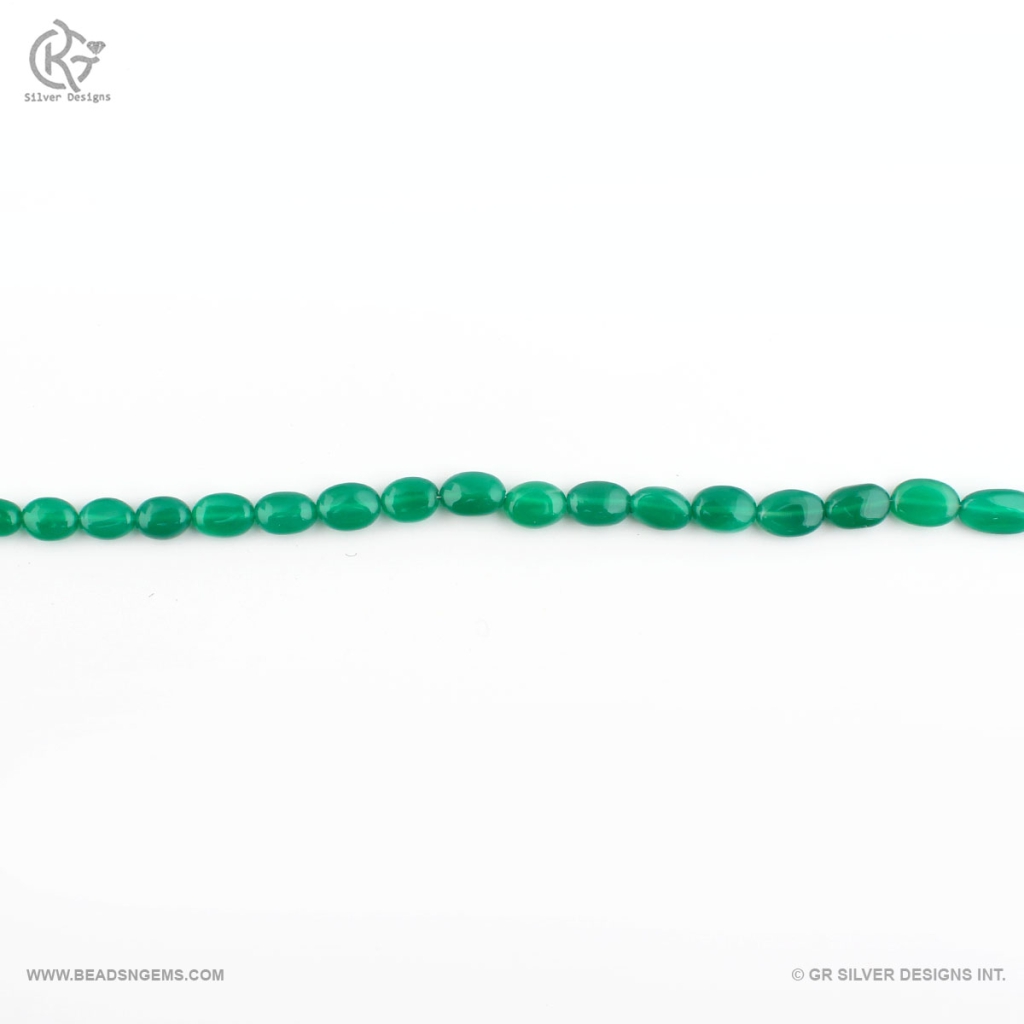 100% Natural Plain Green Onyx Gemstone Mix Tumble Beads