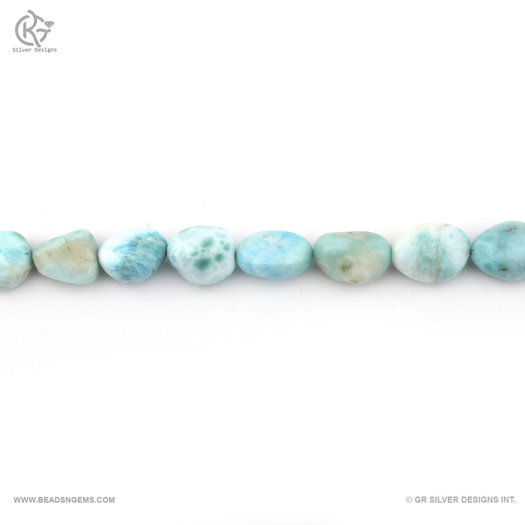 High Quality Larimar Handmade Tumble Gemstone Beads For Jewelry