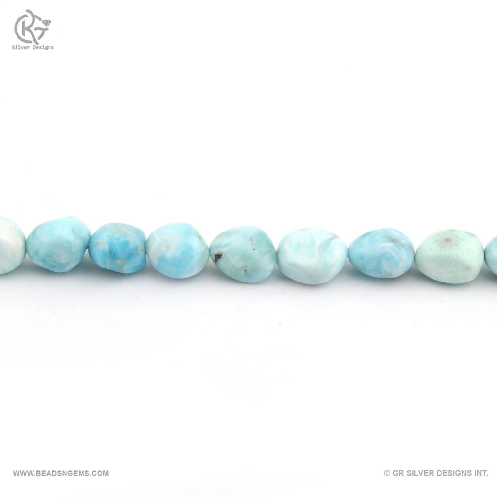 Natural Larimar Mix Tumble Gemstone Beads For Jewelry Making