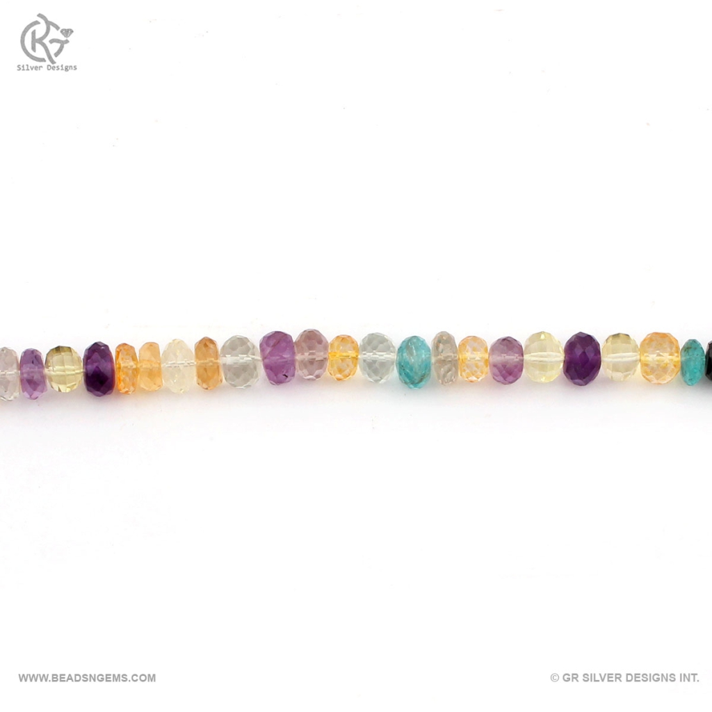 100% Natural Multi Quartz 7mm Round Gemstone Beads For Jewelry